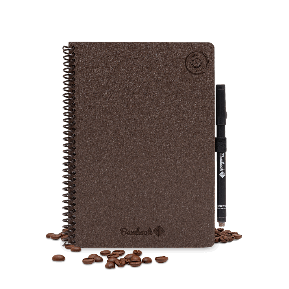 Coffee Based × Bambook – Herschrijfbaar notitieboek met kaften van koffiedik - Afbeelding 4