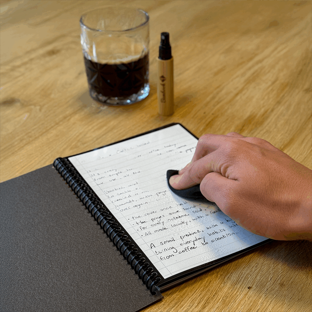 Coffee Based × Bambook – Herschrijfbaar notitieboek met kaften van koffiedik - Afbeelding 5