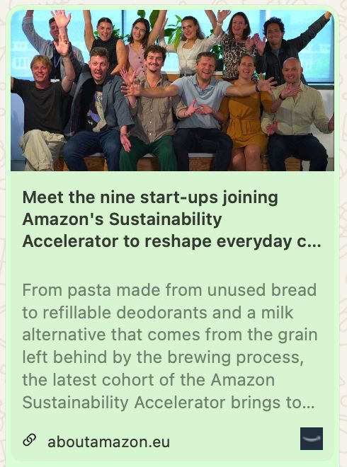 Amazon Sustainability Accelerator -Amazon blog